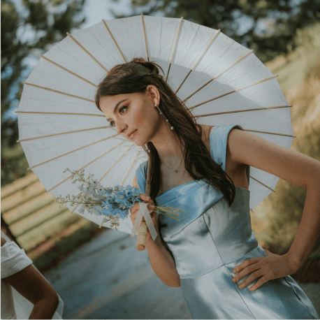 Elegant ink blue dresses for weddings & formal events | AW.Bridal UK